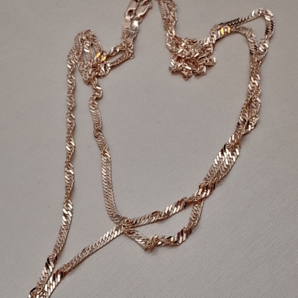 18k ROSE GOLD OVER BRONZE SET OF 2 CHAINS. - Picture 3 of 3